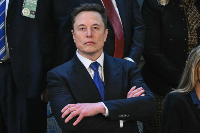 Tỷ phú Elon Musk tại Đồi Capitol, ngày 5/3. Ảnh: AFP