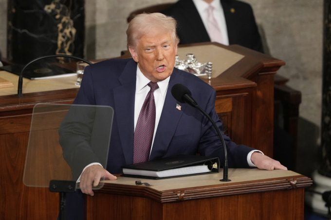 Tổng thống Mỹ Donald Trump tại Đồi Capitol ngày 4/3. Ảnh: AP