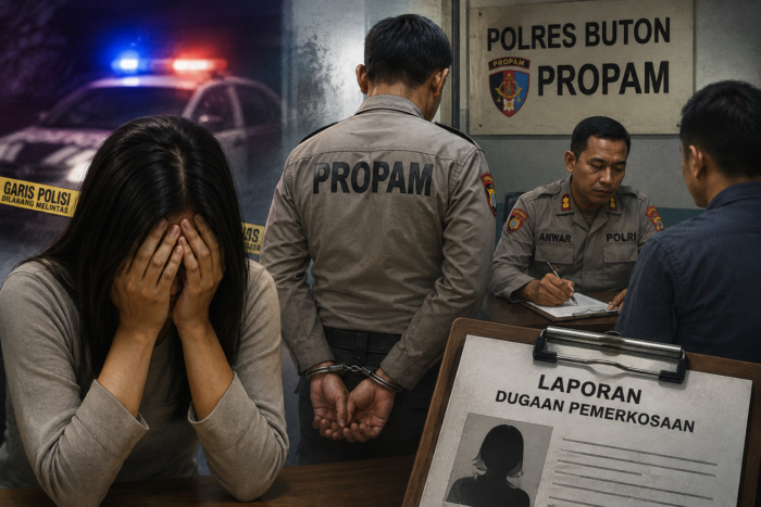 lobangpipis Oknum Polisi di Busel diperkirakan Perkosa Pemilik Griya nyemil, GMNI Desak Propam Transparan